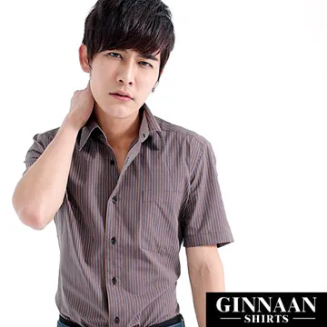 【GINNAAN 】奢華優質選短袖襯衫(三色直紋) 歷史價格詳細信息