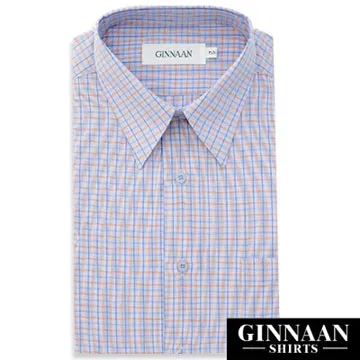 【GINNAAN 】奢華優質選短袖藍條襯衫(灰領) 歷史價格詳細信息