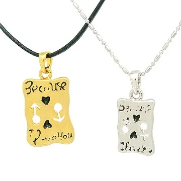 【Charme】愛的蔓延 白k飾時尚情人對鍊 歷史價格詳細信息