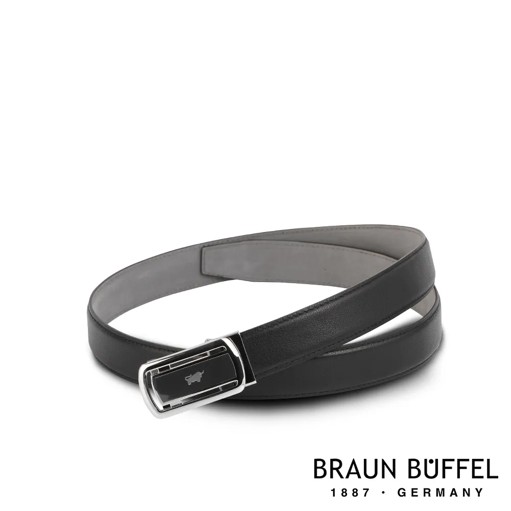 【BRAUN BUFFEL德國小金牛】極簡紳士品格穿針式皮帶（銀色）BF19B-803T-SNK 歷史價格詳細信息
