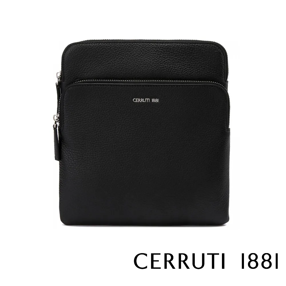 【CERRUTI 1881】頂級義大利小牛皮斜背包 CEBO04885M 全新專櫃展示品(黑色) 歷史價格詳細信息
