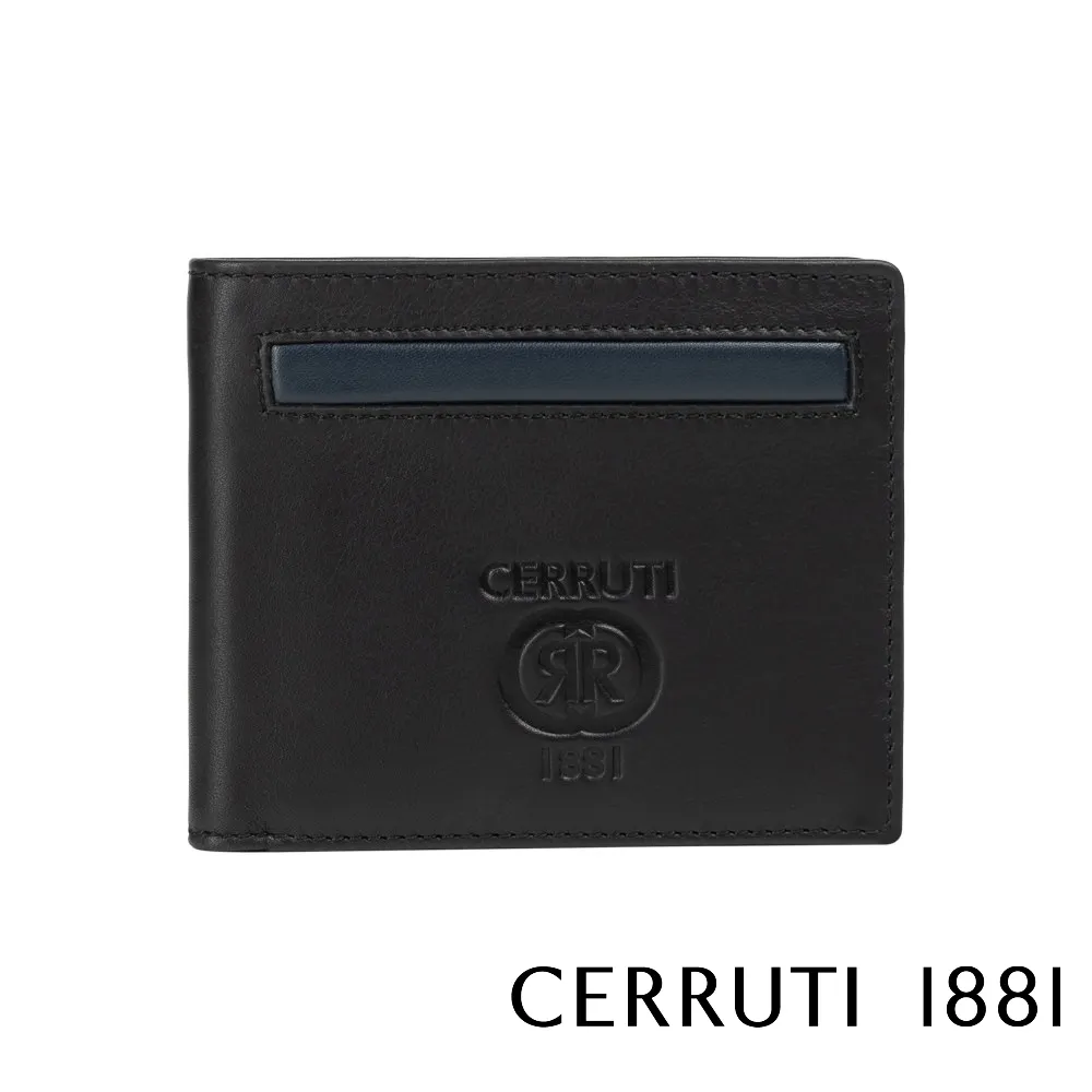 【Cerruti 1881】頂級義大利小牛皮4卡零錢袋短夾 KLAUS(黑色 CEPU05540M) 歷史價格詳細信息