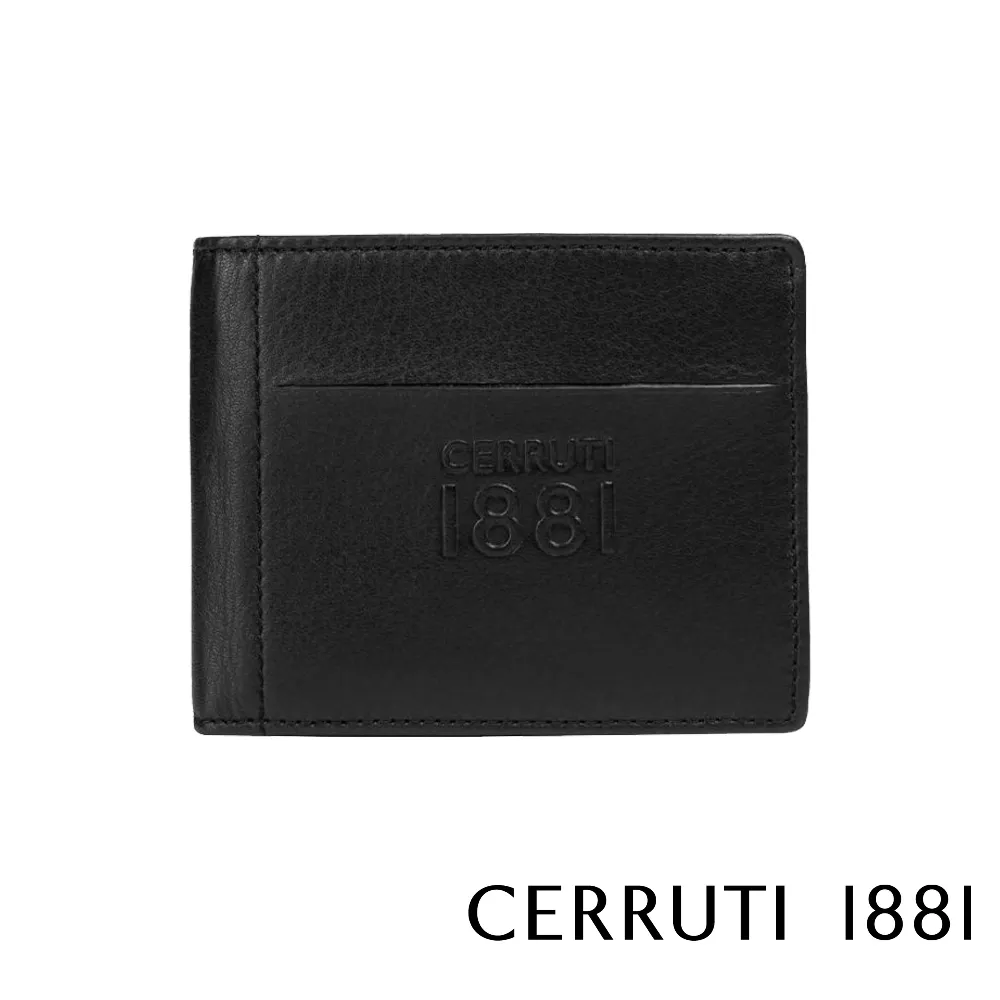 【Cerruti 1881】頂級義大利小牛皮4卡零錢袋短夾 KLAUS(黑色 CEPU05540M) 歷史價格詳細信息
