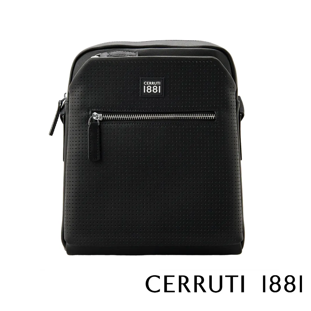 【CERRUTI 1881】頂級義大利小牛皮斜背包 CEBO06577M 全新專櫃展示品(黑色) 歷史價格詳細信息