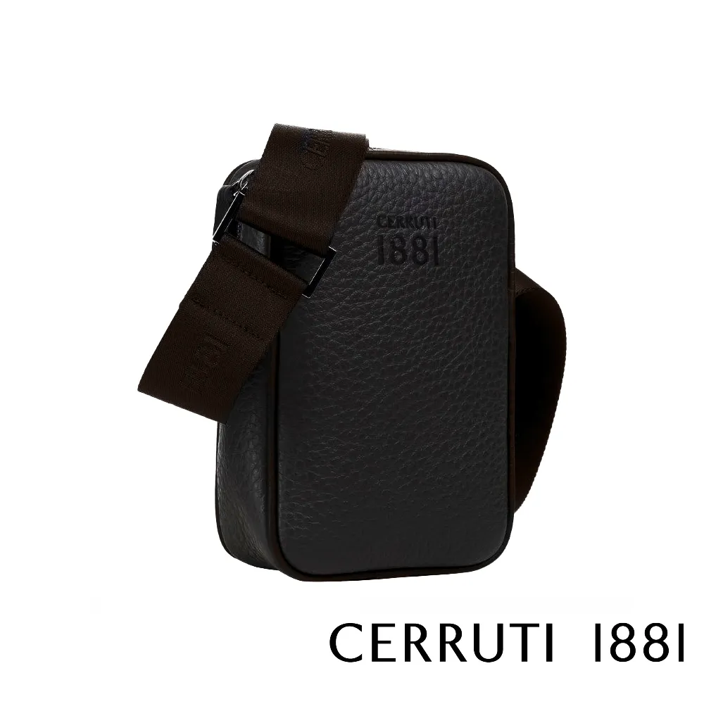 【CERRUTI 1881】頂級義大利小牛皮側背斜背包 CEBO06176M 全新專櫃展示品(黑色) 歷史價格詳細信息