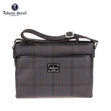 【Roberto Mocali 諾貝兔】千鳥格紋直立式側背包 歷史價格詳細信息