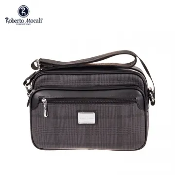 【Roberto Mocali 諾貝兔】千鳥格紋直立式側背包 歷史價格詳細信息