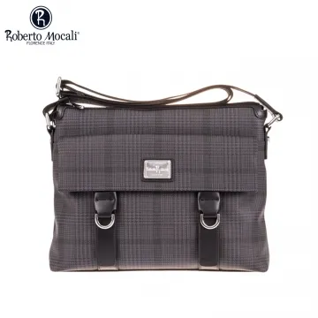 【Roberto Mocali 諾貝兔】千鳥格紋直立式側背包 歷史價格詳細信息