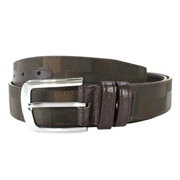 SINA COVA 老船長牛皮千格壓紋休閒皮帶SC1085-3-深褐色 歷史價格詳細信息