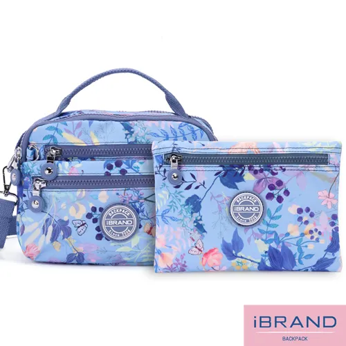iBrand 百搭簡約素色多層收納後背包-寶藍 TGT-989 歷史價格詳細信息