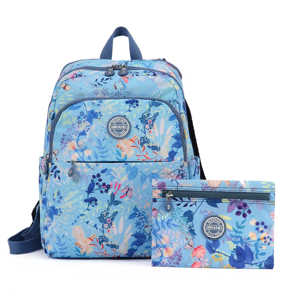 iBrand後背包 輕盈防潑水雙層大容量口袋後背包(多色任選) 歷史價格詳細信息