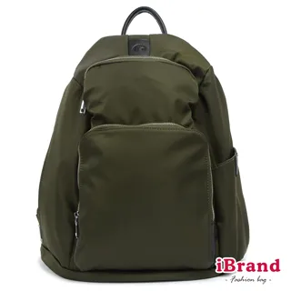 iBrand 時尚Simply百搭輕盈簡約大口袋後背包-黑色 歷史價格詳細信息