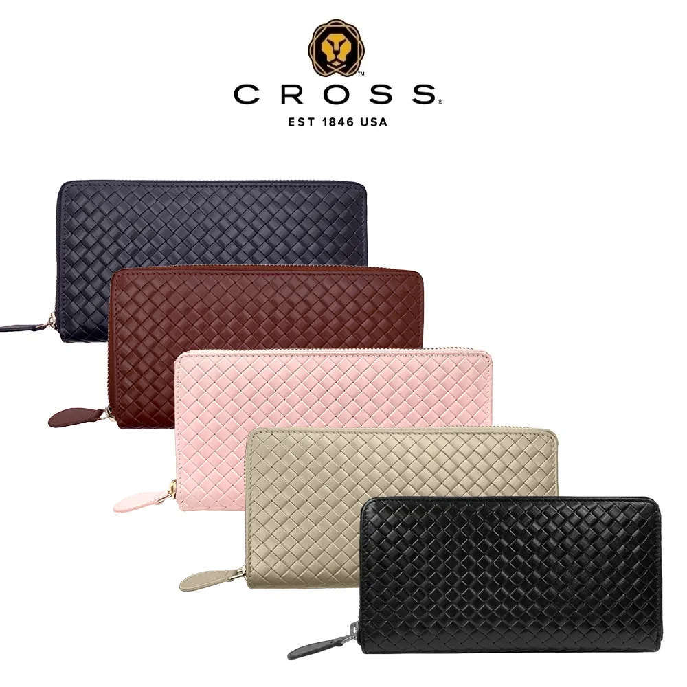 CROSS 頂級小牛皮編織紋拉鍊長夾 專櫃展示品 99%新 (送POLICE頂級短夾) 歷史價格詳細信息