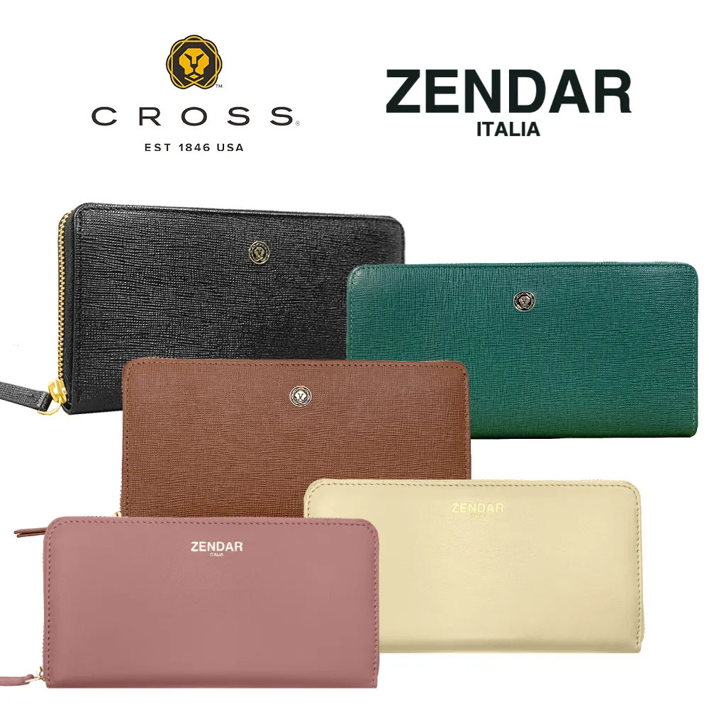 CROSS 頂級小牛皮十字紋/素面拉鍊長夾 全新專櫃展示品(多色選) 歷史價格詳細信息