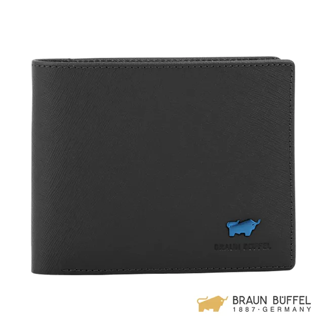 BRAUN BUFFEL IKON 艾康系列4卡零錢袋短夾 - 藍色 BF366-315-NY 歷史價格詳細信息