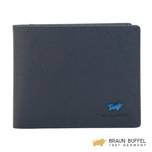 BRAUN BUFFEL IKON 艾康系列4卡零錢袋短夾 - 藍色 BF366-315-NY 歷史價格詳細信息
