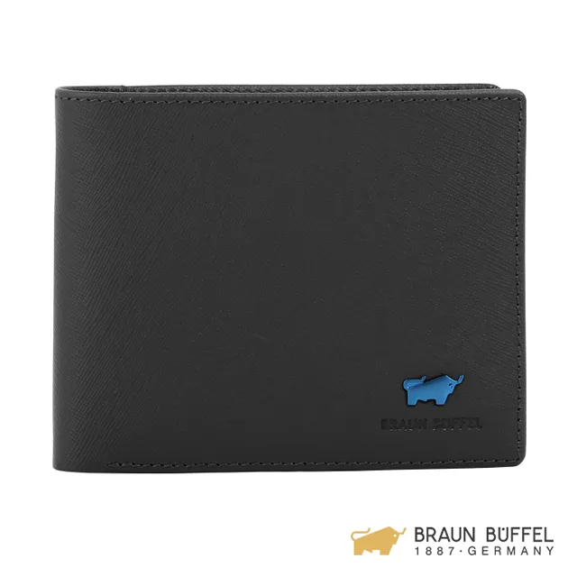 BRAUN BUFFEL IKON 艾康系列4卡零錢袋短夾 - 藍色 BF366-315-NY 歷史價格詳細信息