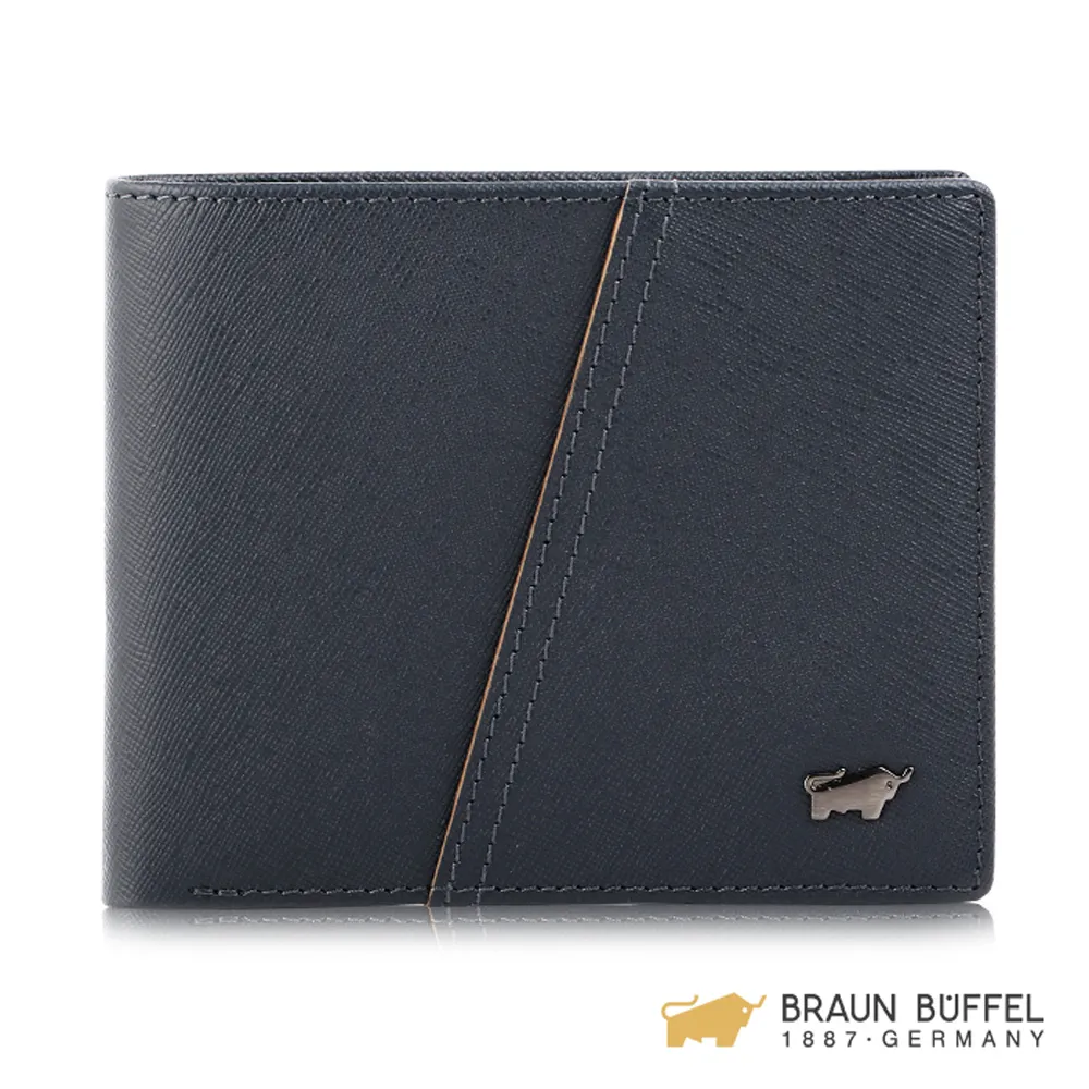 BRAUN BUFFEL ICONIC 艾康尼克系列12卡中間翻透明窗短夾 - 藍色 BF373-317-NY 價格比較,價格查詢,歷史價格詳細信息
