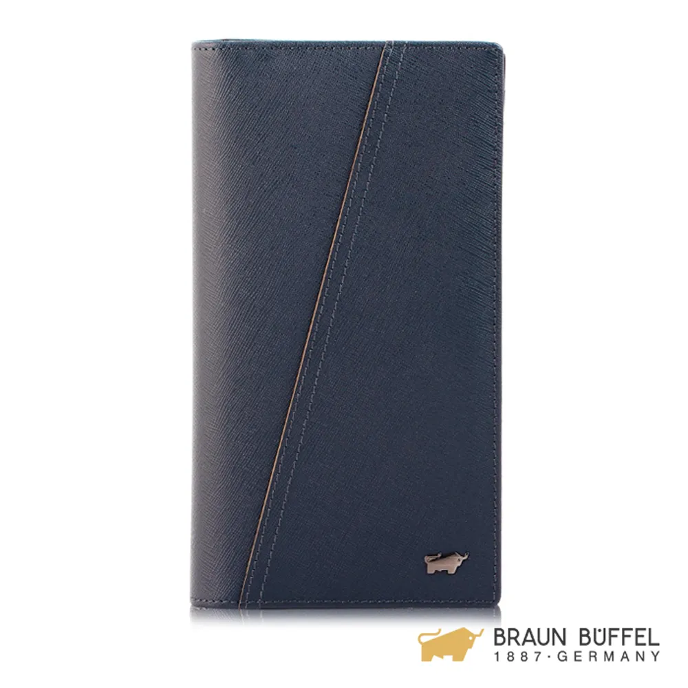 BRAUN BUFFEL ICONIC 艾康尼克系列12卡中間翻透明窗短夾 - 藍色 BF373-317-NY 歷史價格詳細信息