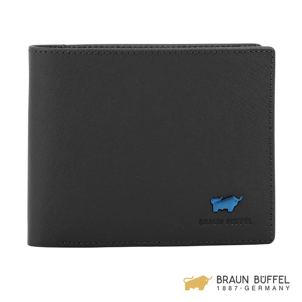 BRAUN BUFFEL IKON 艾康系列4卡零錢袋短夾 - 藍色 BF366-315-NY 歷史價格詳細信息