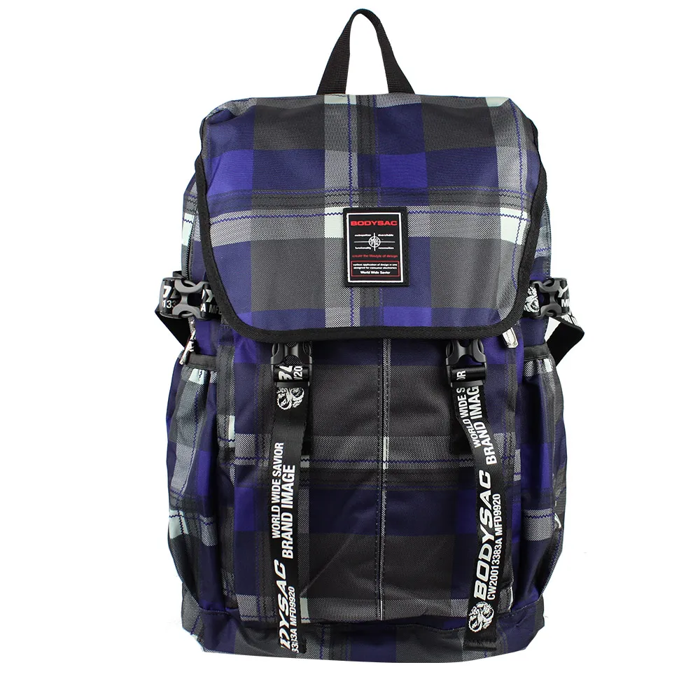 紫色格機能耐磨後背包  AMINAH~【BODYSAC B9860】 歷史價格詳細信息