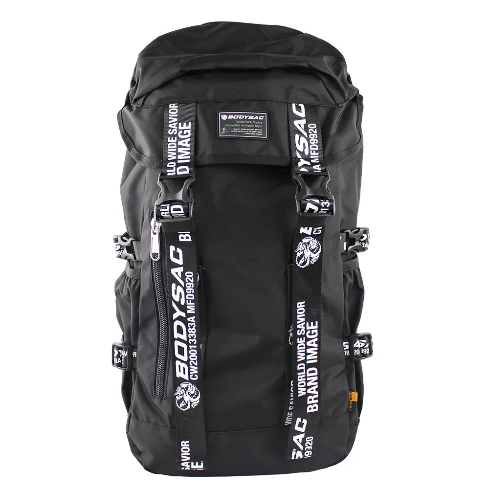 黑色機能性後背包 採用專業耐磨&amp;YKK大拉頭  AMINAH~【BODYSAC B9882】 歷史價格詳細信息