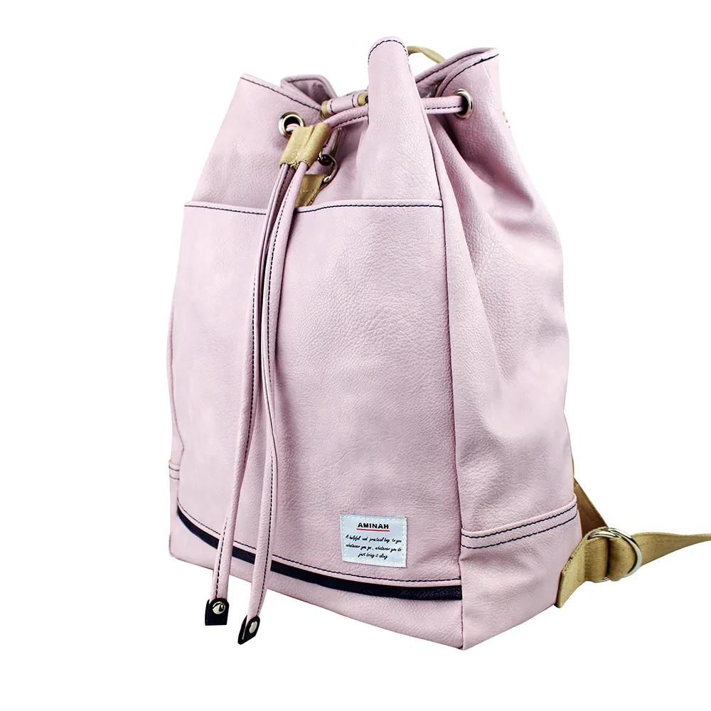 AMINAH-紫色鉤扣兩用後背包 歷史價格詳細信息