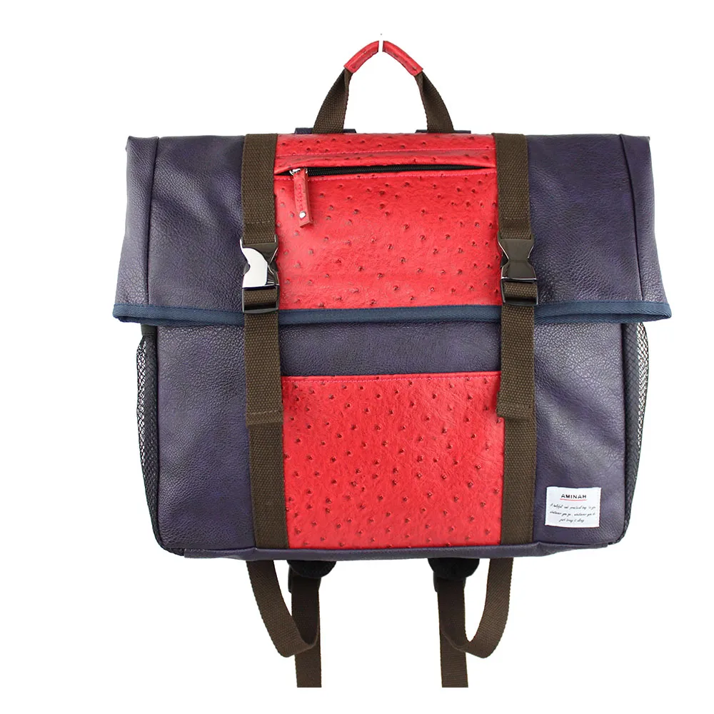 AMINAH-紫色鉤扣兩用後背包 歷史價格詳細信息