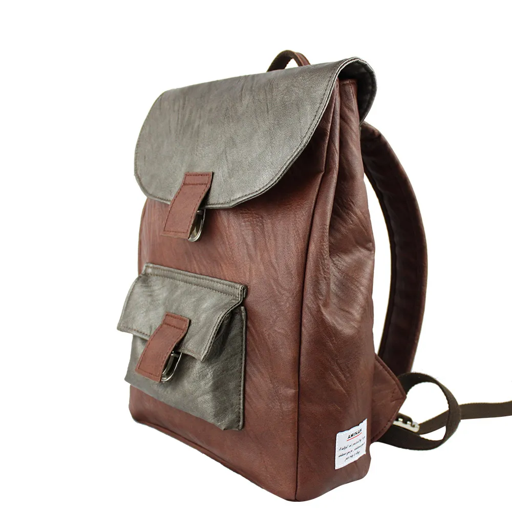 AMINAH-紅灰典型後背包 歷史價格詳細信息