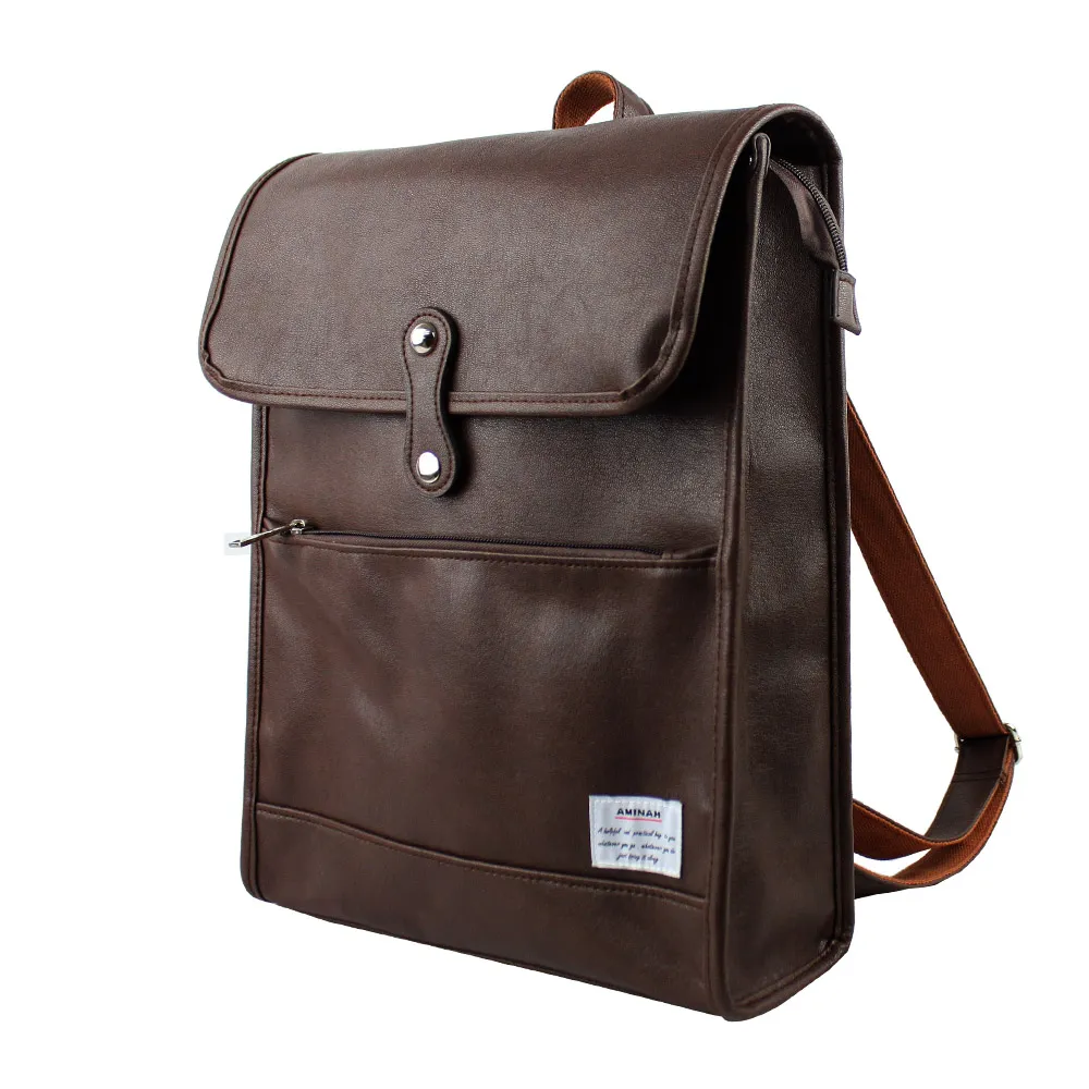 AMINAH-咖啡閃亮鏡面後背包 歷史價格詳細信息