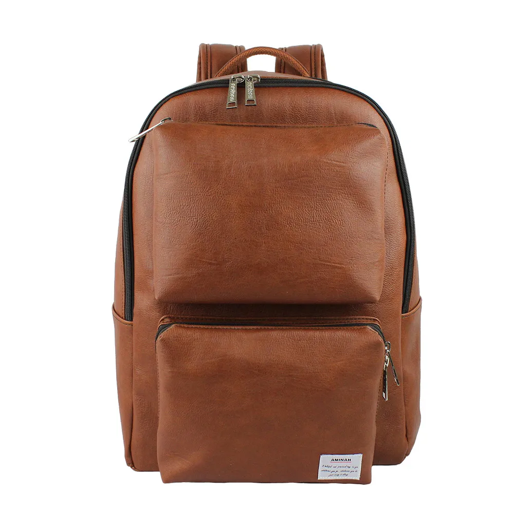 AMINAH-棕色典雅後背包 歷史價格詳細信息
