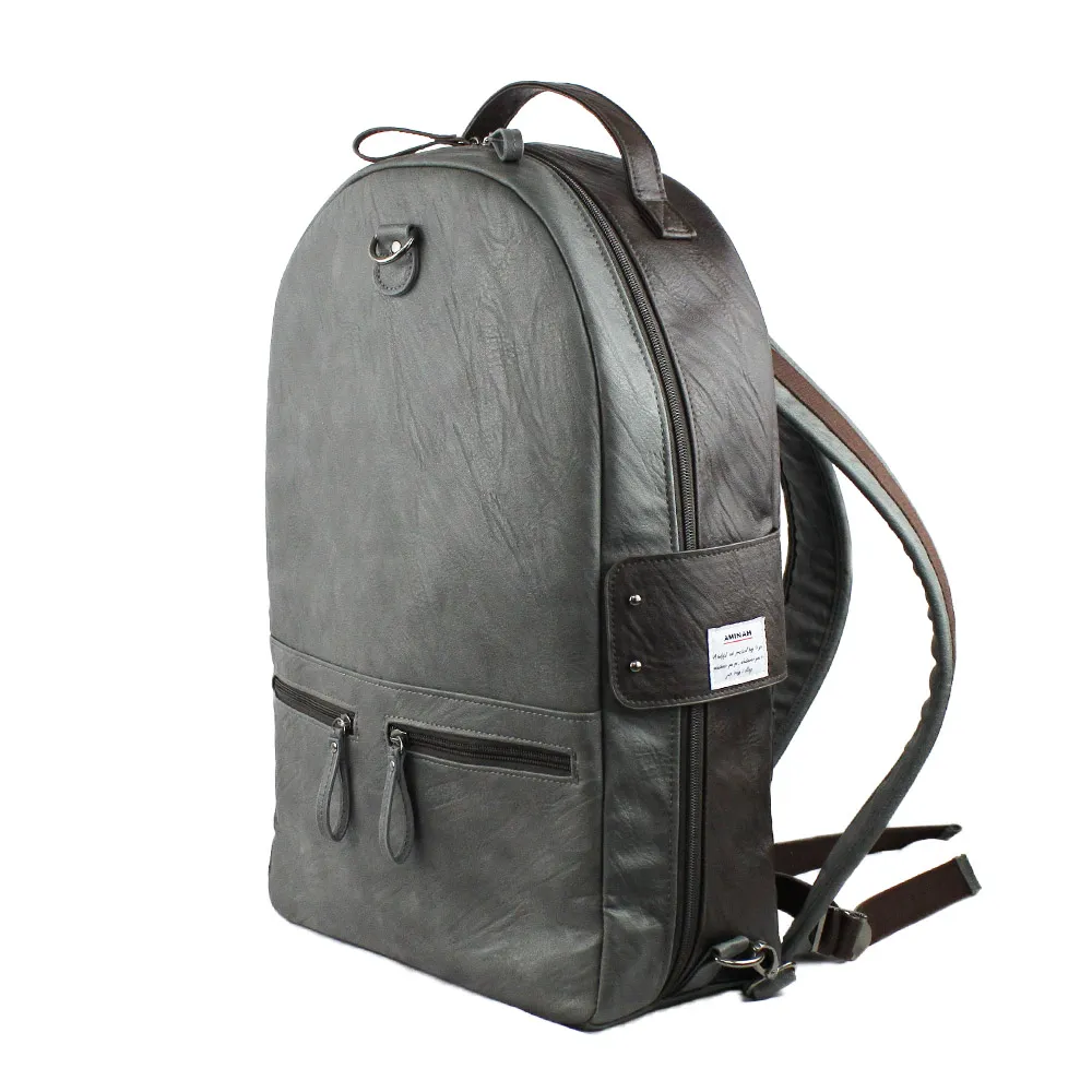 AMINAH-黑灰色腰帶式背包 歷史價格詳細信息