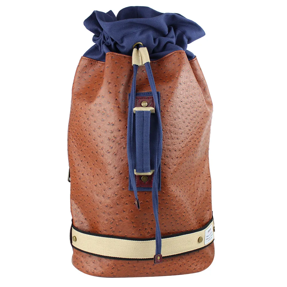 AMINAH-深棕光澤感皮革後背包 歷史價格詳細信息