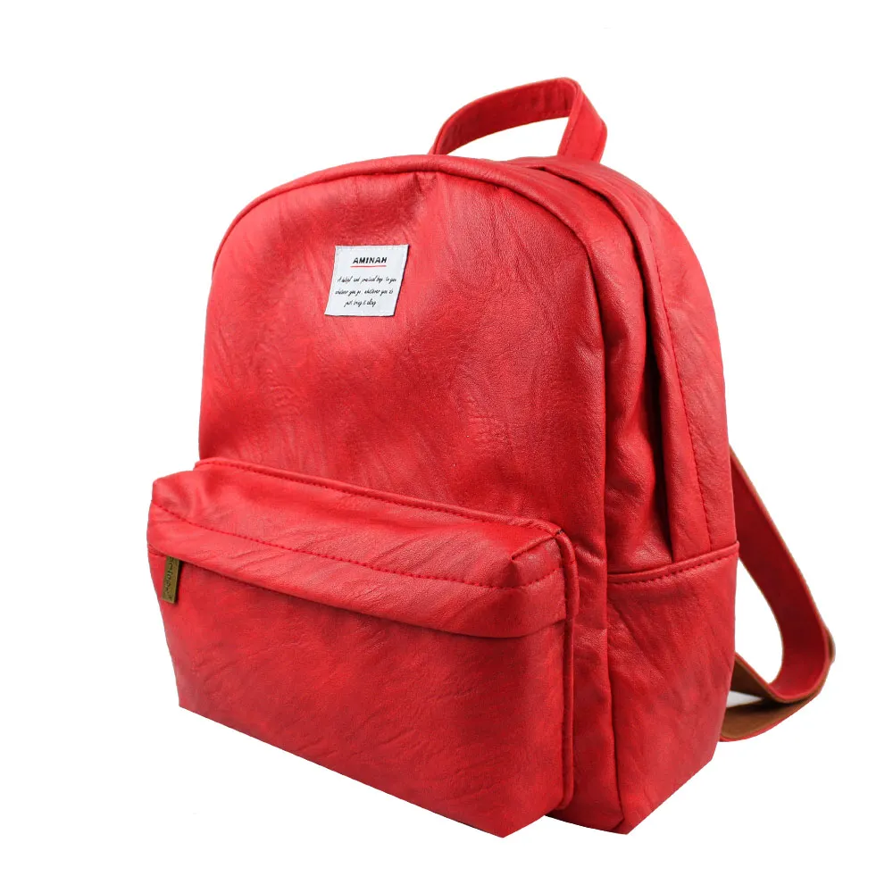 AMINAH-巧克力經典皮革後背包 歷史價格詳細信息