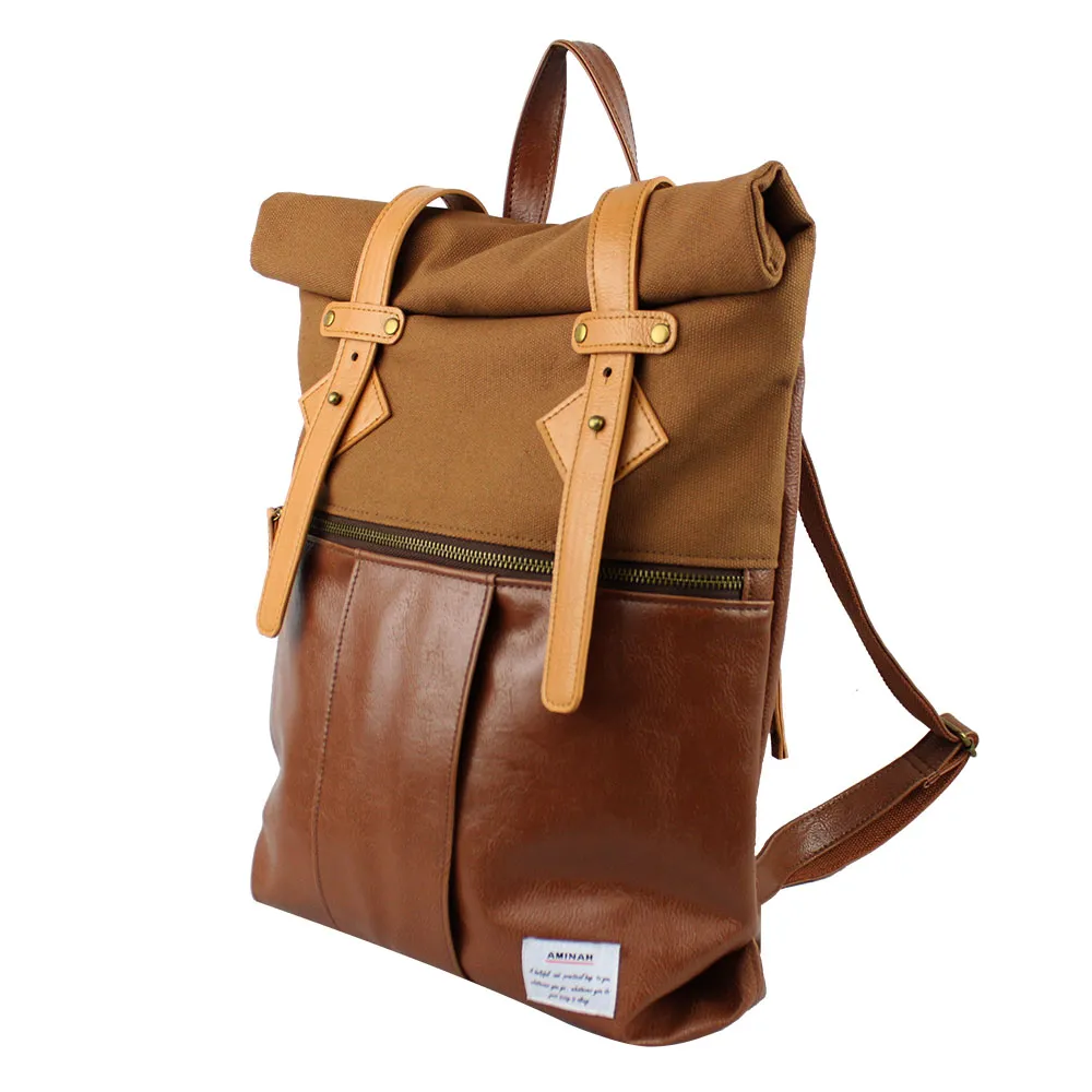 AMINAH-咖啡漫步後背包 歷史價格詳細信息