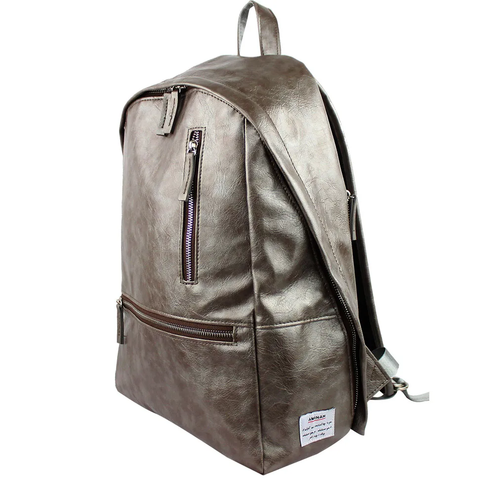 AMINAH-紅灰典型後背包 歷史價格詳細信息