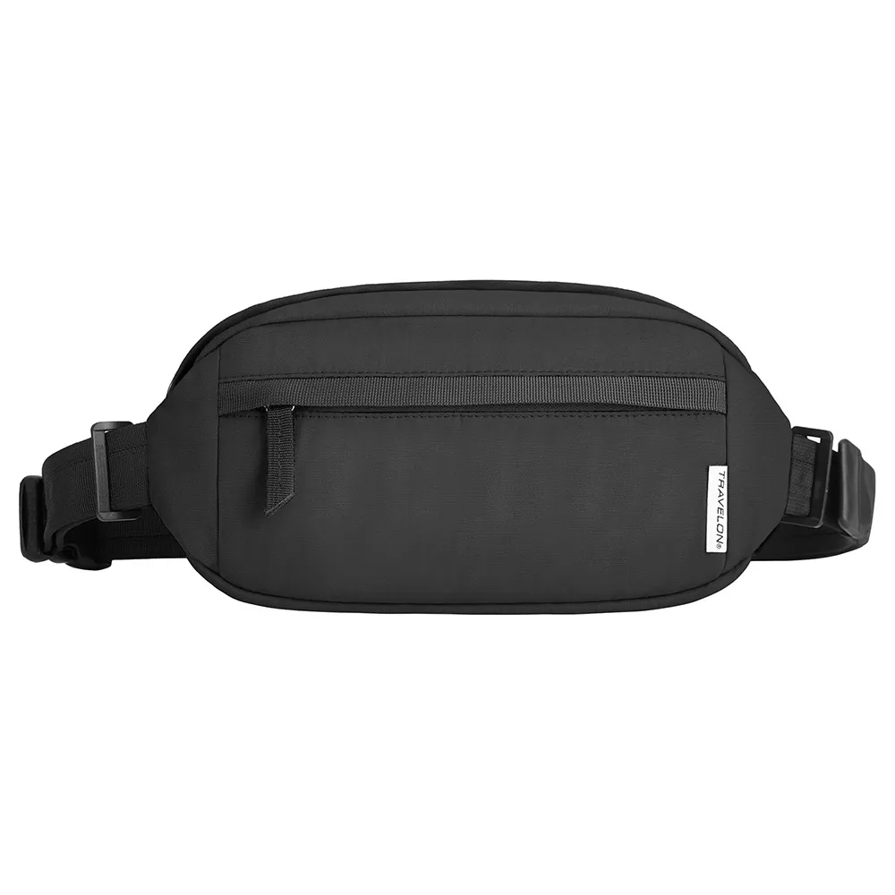 TRAVELON Origin雙層防盜斜背腰包(黑) 歷史價格詳細信息