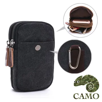 【品樂．CAMO】韓版復古風帆布手提肩背旅行包(黑色) 歷史價格詳細信息