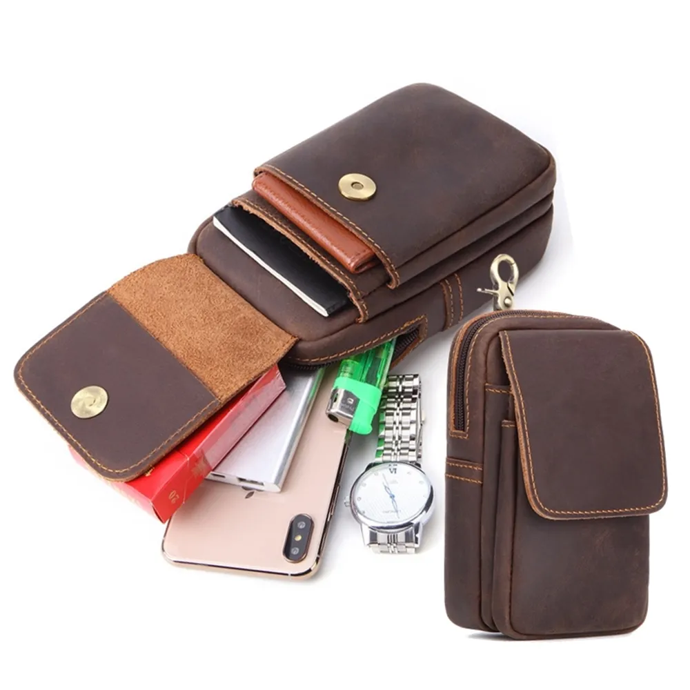 手工牛皮男士手包雙拉鍊青年真皮手拿包質感瘋馬皮橫款休閒錢包男 歷史價格詳細信息