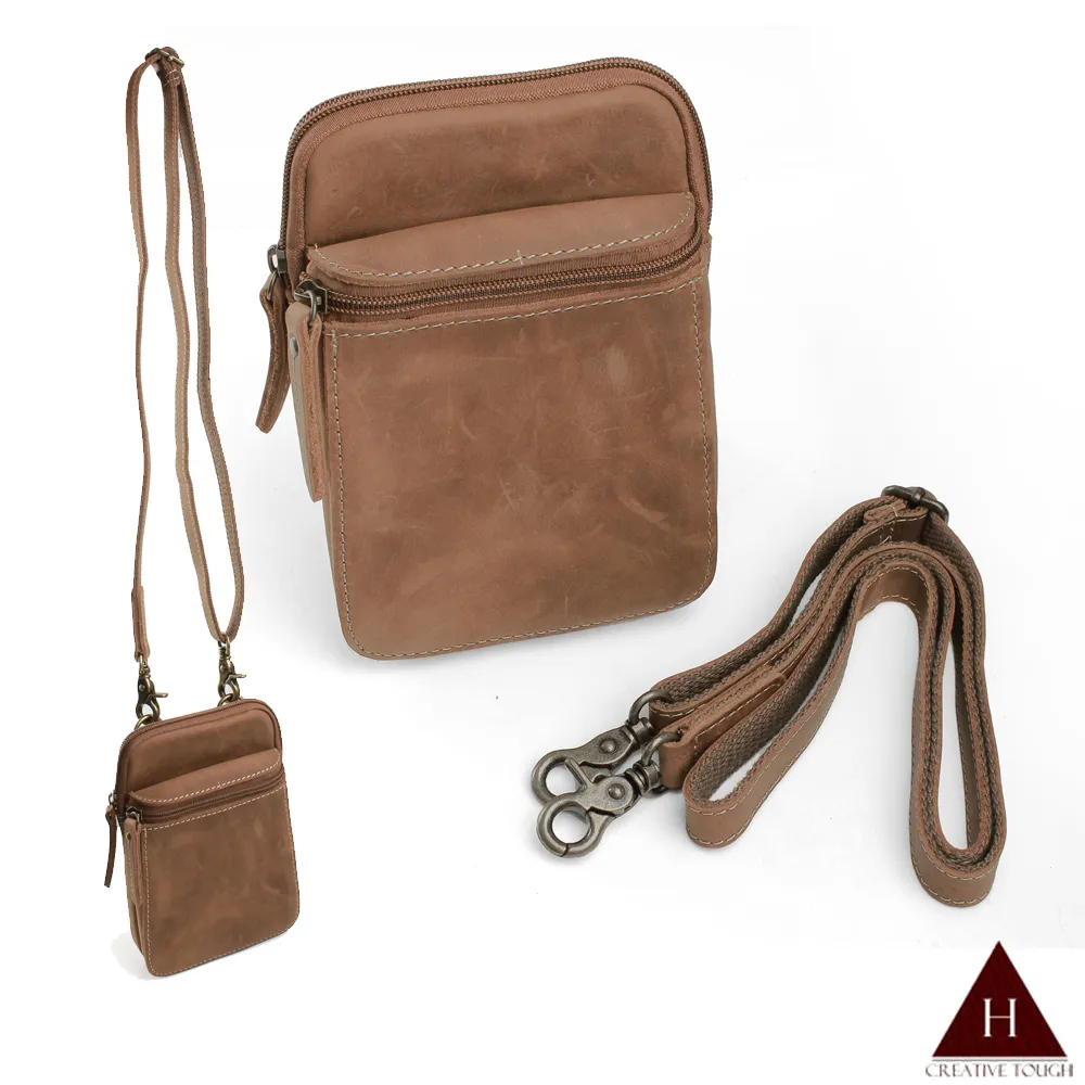 【H-CT】瘋馬皮極簡加長型真皮腰包(PD43-Z) 歷史價格詳細信息