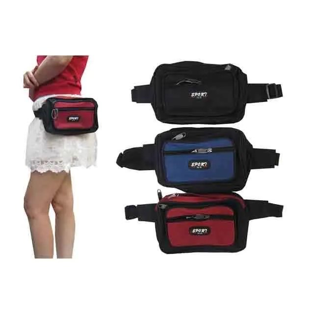 腰包中容量主袋+外袋共四層隨身貼身腰包防水帆布運動休閒多袋口工作皆適 歷史價格詳細信息