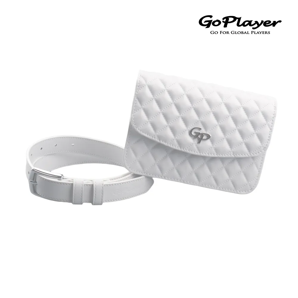 【GoPlayer】女高爾夫萬用腰包皮帶-白.黑 (高爾夫女用腰包 格紋腰包 休閒球包 皮帶腰包) 歷史價格詳細信息