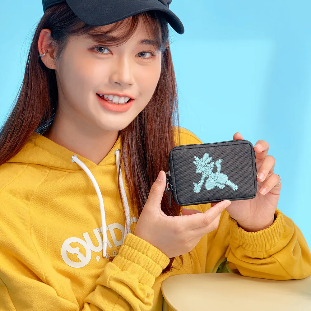 【OUTDOOR】寶可夢Pokemon-幻彩路卡利歐對折短夾-黑色 ODGO22T06BK 歷史價格詳細信息