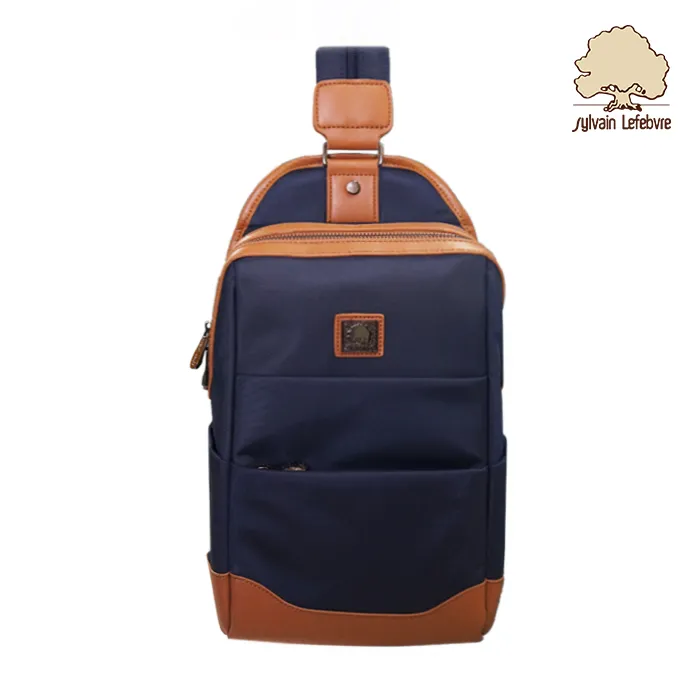 【Sylvain Lefebvre希梵】簡約感知性系列-時尚拼接撞色尼龍單肩後背包 歷史價格詳細信息