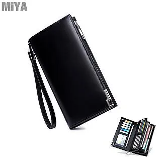 歐美防刮牛皮真皮男多卡手機長夾手拿包 咖啡黑色 B0043 歷史價格詳細信息