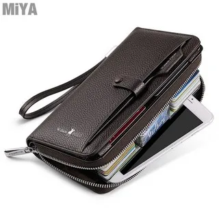 歐美防刮牛皮真皮男多卡手機長夾手拿包 咖啡黑色 B0043 歷史價格詳細信息