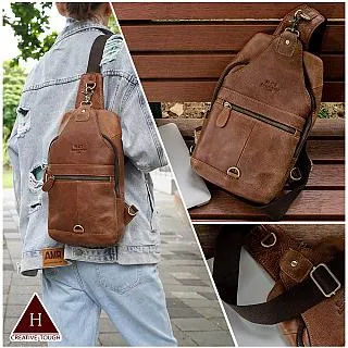 【H-CT】多夾層方型拉鍊真皮工作腰包-淺棕(RJ303) 歷史價格詳細信息