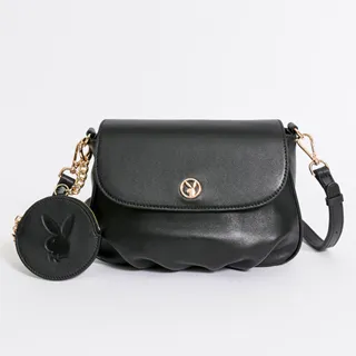 【PLAYBOY】翻蓋斜背包 Clouds系列(黑色) 歷史價格詳細信息