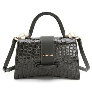 【PLAYBOY】斜背包  鱷魚紋系列(黑色) 歷史價格詳細信息