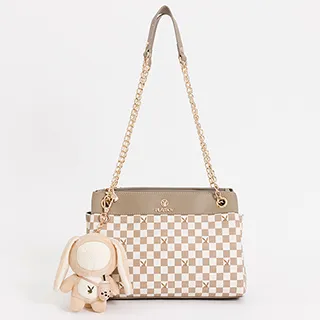 PLAYBOY - 肩背包 菱格系列 - 桃色 歷史價格詳細信息